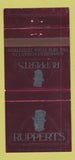 Matchbook Cover - Ruppert's Bar Restaurant New York City Riverdale NJ 30 Strike