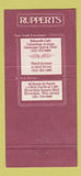 Matchbook Cover - Ruppert's Bar Restaurant New York City Riverdale NJ 30 Strike