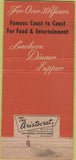 Matchbook Cover - Blackhawk Restaurant Chicago IL 30 Strike