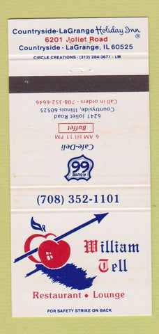 Matchbook Cover - William Tell Restaurant Holiday Inn Countryside IL 30 Strike