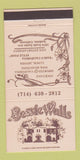 Matchbook Cover - Bessie Walls Restaurant Anaheim CA 30 Strike