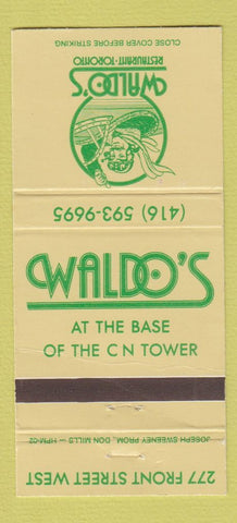 Matchbook Cover - Waldo's Restaurant Toronto ON 30 Strike