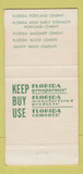 Matchbook Cover - Florida Portland Cement Tampa Miami Orlando FL 30 Strike