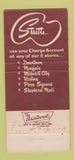 Matchbook Cover - Streets Women's Clothes Oklahoma City OK 30 Strike