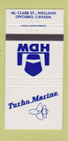Matchbook Cover - Turbo Marine Boat Welland ON 30 Strike