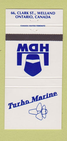 Matchbook Cover - Turbo Marine Boat Welland ON 30 Strike