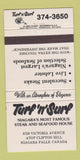 Matchbook Cover - Turf n Surf Seafood Restaurant Niagara Falls ON 30 Strike