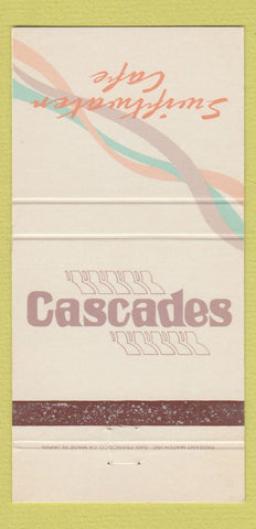Matchbook Cover - Swiftwater Cafe Cascades Hyatt Hotel Burlingame CA 30 Strike