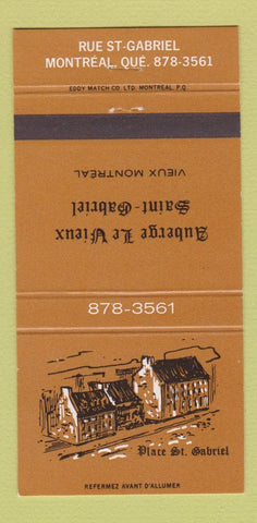 Matchbook Cover - Auberge Le Vieux Saint Gabriel Montreal QC 30 Strike