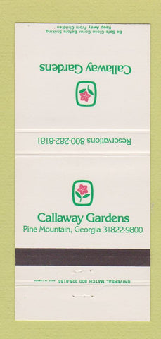 Matchbook Cover - Callaway Gardens Pine Mountain GA 30 Strike