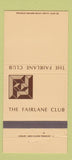 Matchbook Cover - Fairlane Club 30 Strike