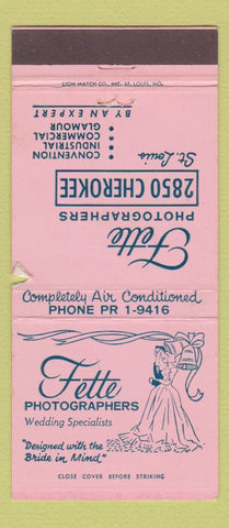 Matchbook Cover - Fette Photography POOR TORN 30 Strike
