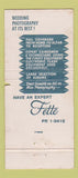 Matchbook Cover - Fette Photography POOR TORN 30 Strike