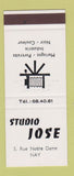 Matchbook Cover - Photo Studio Jose Nay France SAMPLE