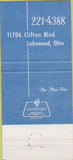 Matchbook Cover - The Blue Fox Lakewood OH 30 Strike
