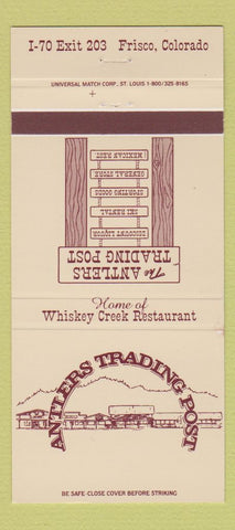 Matchbook Cover - Antlers Trading Post Frisco Colorado 30 Strike