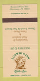 Matchbook Cover - Ludwig's Inn Glenmoore PA 30 Strike