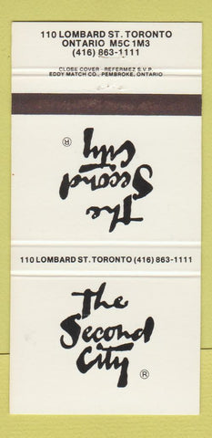 Matchbook Cover - Second City Comedy Club Toronto ON 30 Strike