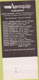 Matchbook Cover - Aero Quip Cargo Control Villa Hills KY 30 Strike