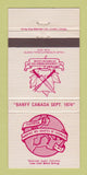 Matchbook Cover - Canadian Federation of Chefs 1974 Banff AB 1974 WEAR 30 Strike