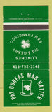 Matchbook Cover - Pat O'Sheas Mad Hatter San Francisco CA WEAR 30 Strike