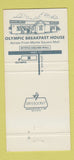 Matchbook Cover - Olympic Breakfast House Pancakes Myrtle Beach SC 30 Strike