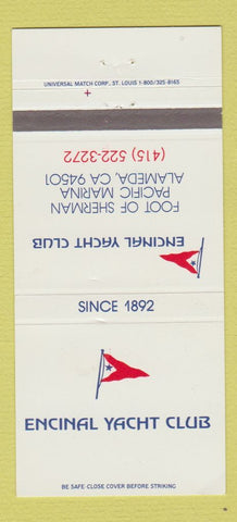 Matchbook Cover - Encinal Yacht Club Alameda CA 30 Strike