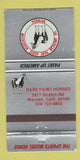 Matchbook Cover - Dare Paint Horses Merced CA 30 Strike