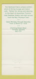 Matchbook Cover - Peter's Backyard Toronto ON 30 Strike