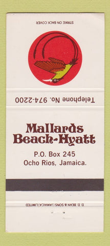 Matchbook Cover - Mallards Beach Hyatt Ocho Rios Jamaica 30 Strike