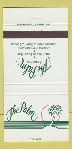 Matchbook Cover - The Palm Restaurant Toronto ON 30 Strike