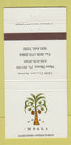 Matchbook Cover - Hotel Impala Miami Beach FL 30 Strike