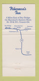 Matchbook Cover - Fisherman's Inn Grasonville MD 30 Strike