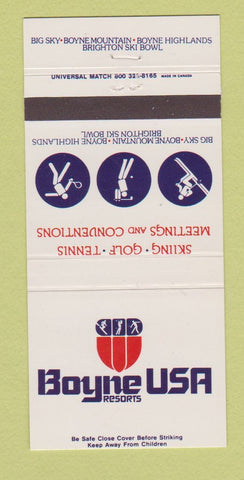 Matchbook Cover - Boyne USA Resorts Skiing MI UT MT 30 Strike