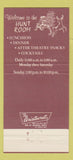 Matchbook Cover - Bellevue Stratford Hotel Philadelphia PA Hunt Room 30 Strike
