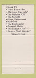Matchbook Cover - Snowbird Ski Summer Resort Snowbird UT 30 Strike