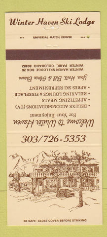 Matchbook Cover - Winter Haven Ski Lodge Winter Park Colorado 30 Strike