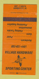 Matchbook Cover - Village Hardware Sporting Goods Garden City SC 30 Strike