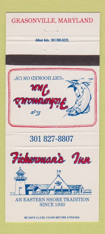 Matchbook Cover - Fisherman's Inn Grasonville MD 30 Strike