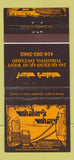 Matchbook Cover - Whaler's Wharf Toronto ON 30 Strike