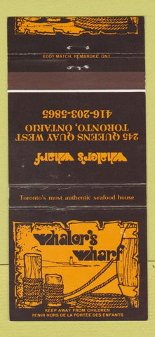 Matchbook Cover - Whaler's Wharf Toronto ON 30 Strike
