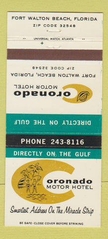 Matchbook Cover - Coronado Motor Hotel Fort Walton Beach FL 30 Strike