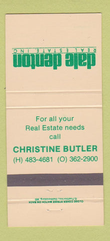 Matchbook Cover - Dale Denton Real Estate Christine Butler 30 Strike