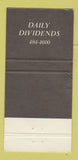 Matchbook Cover - Yorkridge Federal Savings Pikesville MD? WORN 30 Strike