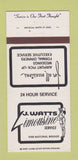 Matchbook Cover - J Watts Limo Service St Louis MO 30 Strike