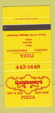 Matchbook Cover - Quigleaney's Pizza 30 Strike