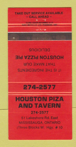 Matchbook Cover - Houston Pizza and Tavern Mississauga ON 30 Strike