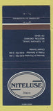 Matchbook Cover - Niteluse Disco Weston ON 30 Strike