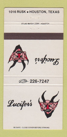 Matchbook Cover - Lucifer's Houston TX 30 Strike
