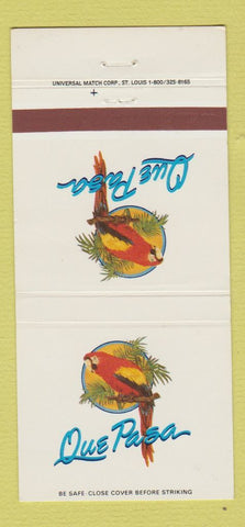 Matchbook Cover - Que Pasa 30 Strike